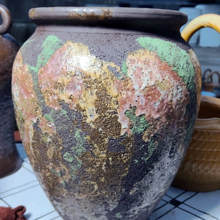 紫砂花盆高约33口约22