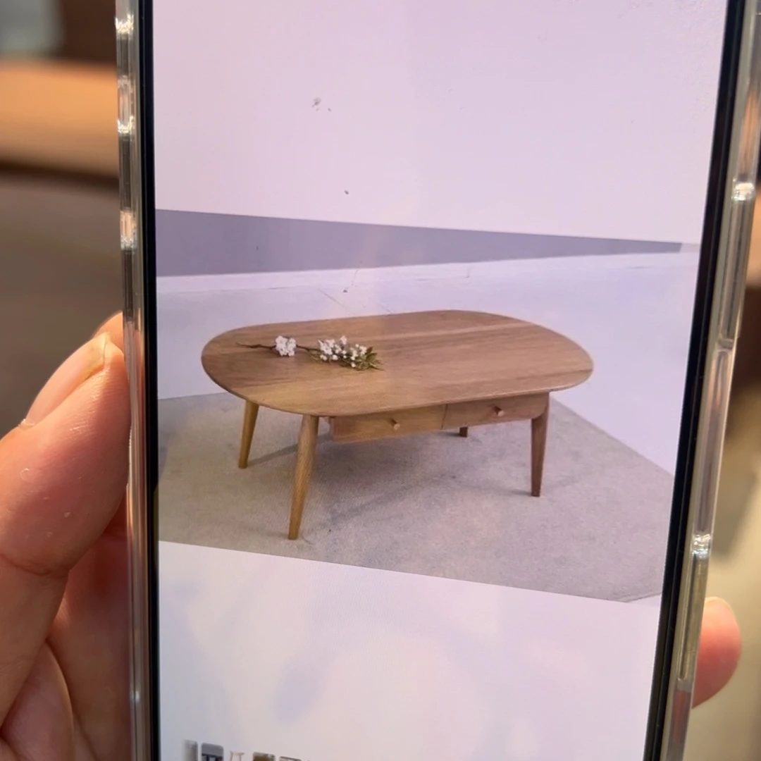 木麦迪茶几胡桃色白橡木