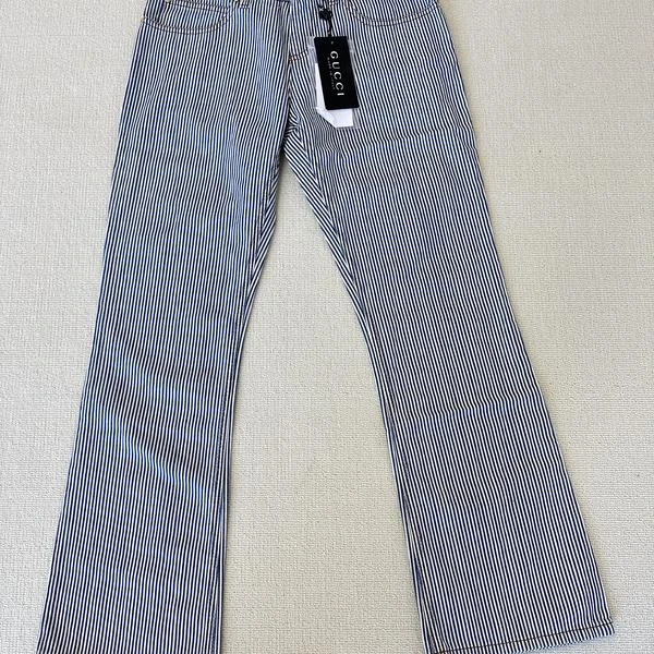 Gucci 蓝白条纹牛仔裤36码