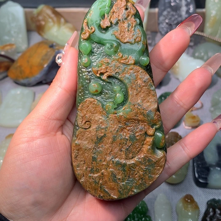 和田玉挂件未镶嵌饱****4