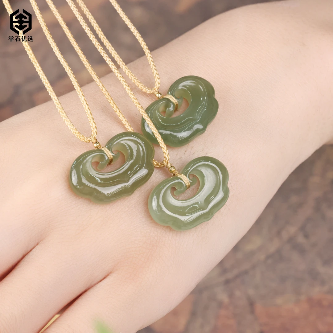 【举石优选】H0605-S564-21和田玉吊坠18k（一件/多样性）H