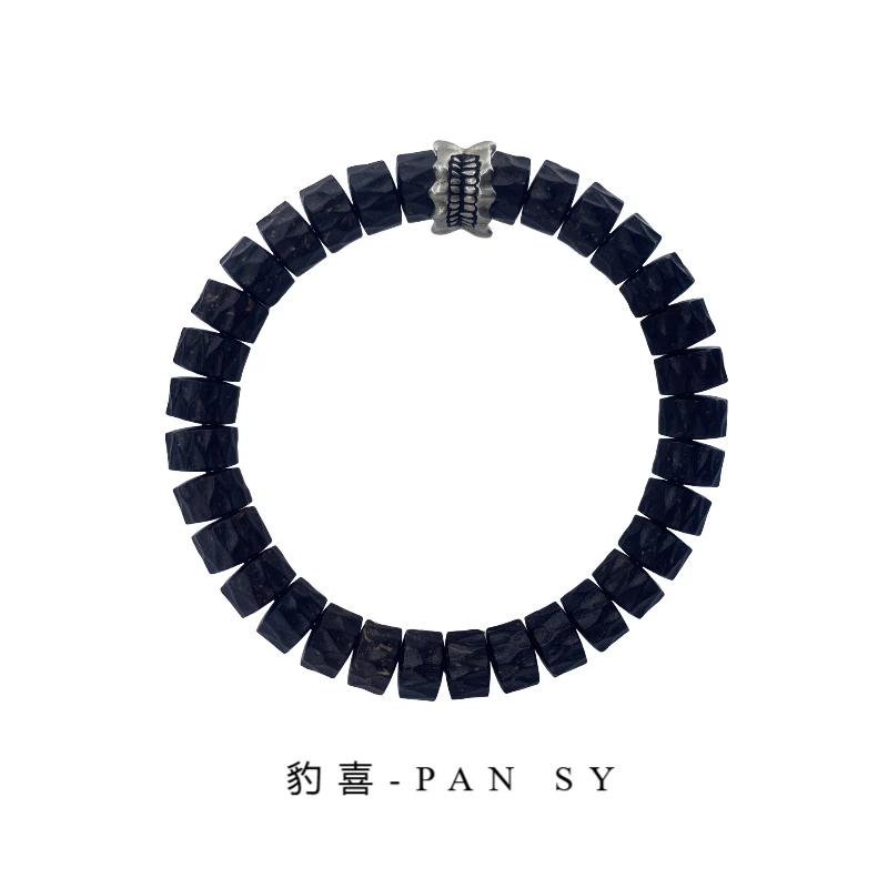 豹喜文玩-9mm*6mm（吞噬）印尼原生态椰蒂手串-原生态雕刻高抛干磨