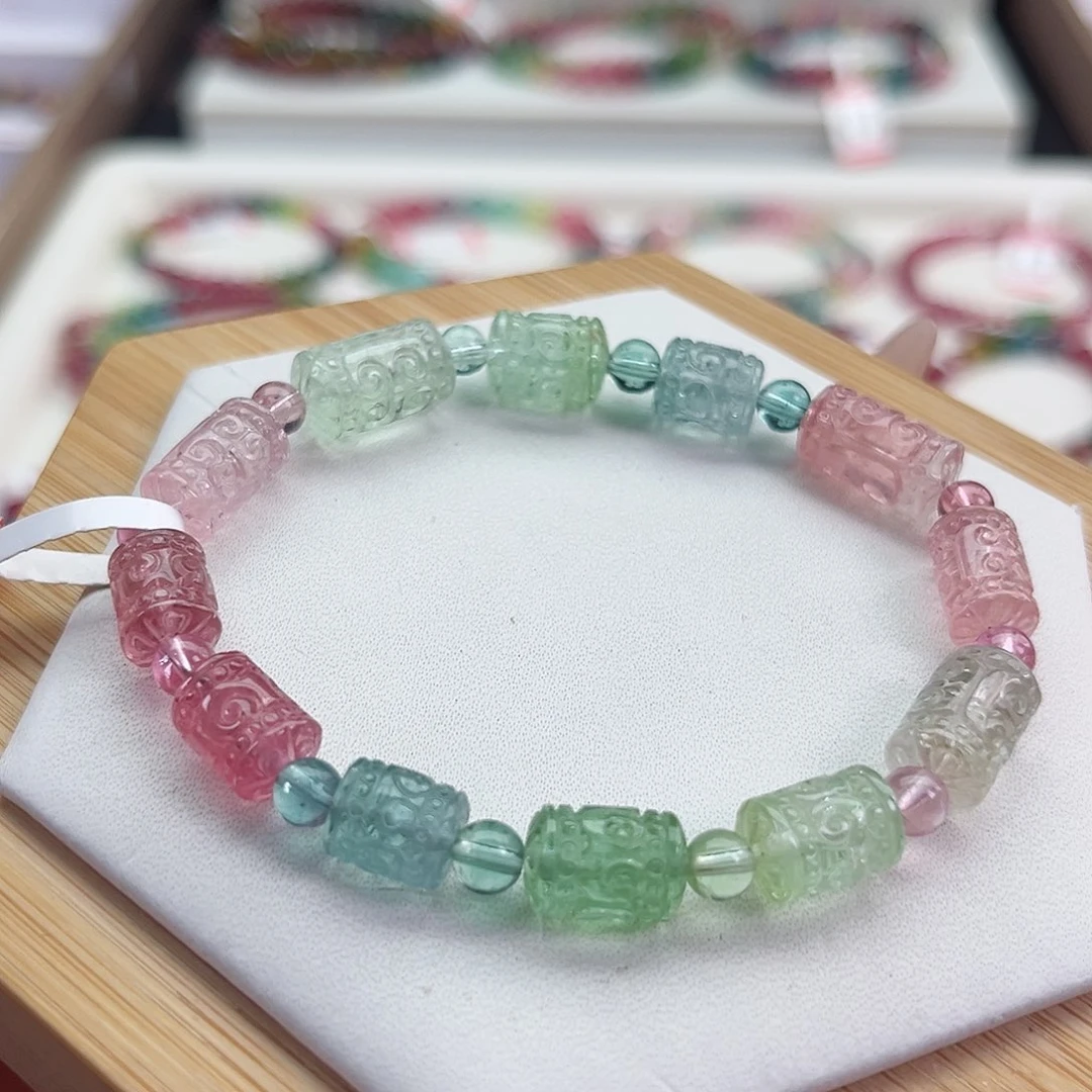 手链未镶嵌碧玺碧玺手串单圈回纹