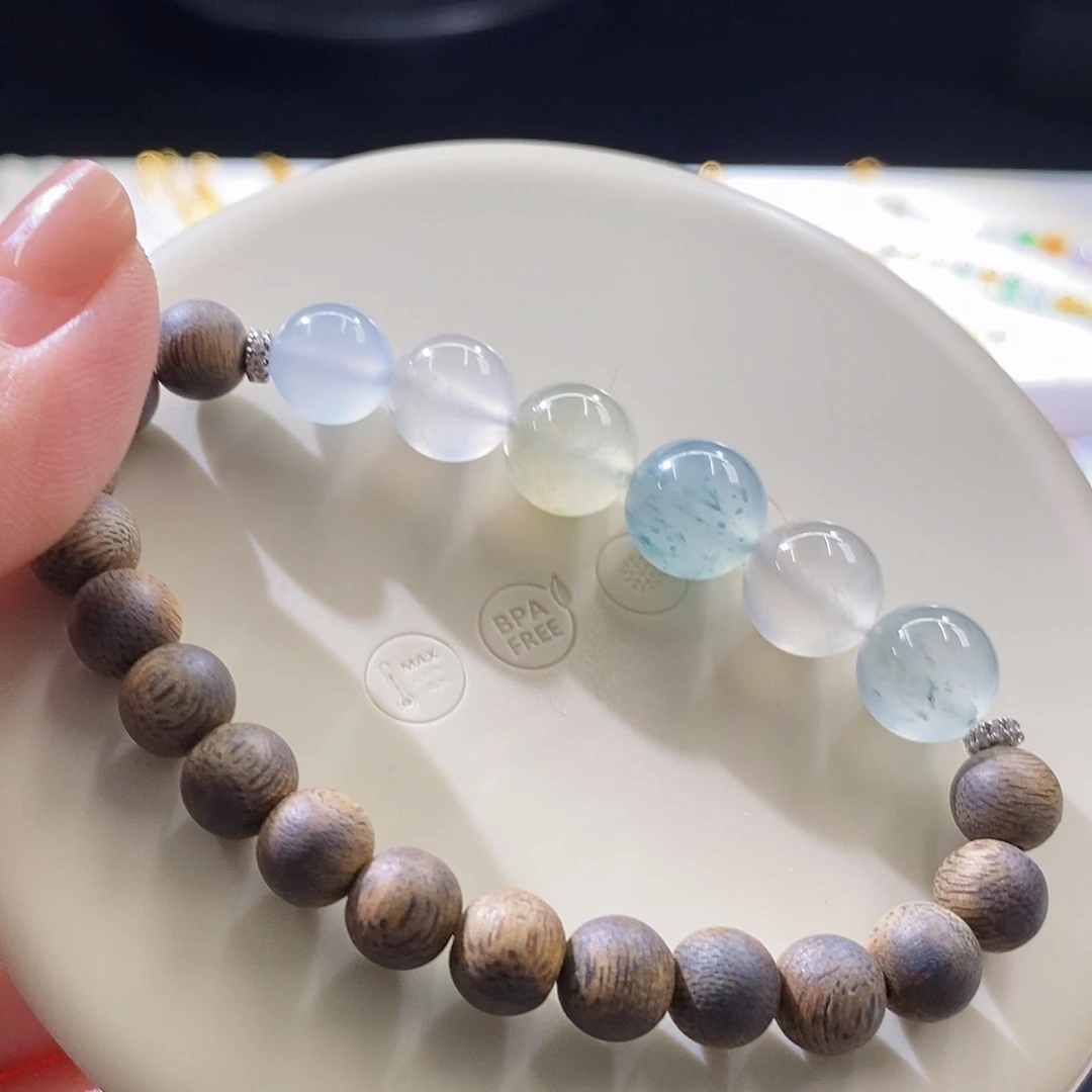 翡翠裸石马卡龙珠珠