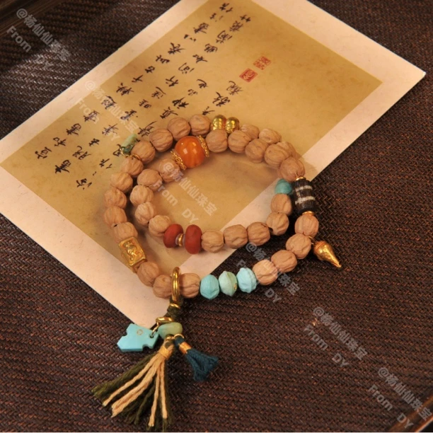 【杨仙仙珠宝】18K金厚镶嵌绿松石多宝手串-A4822