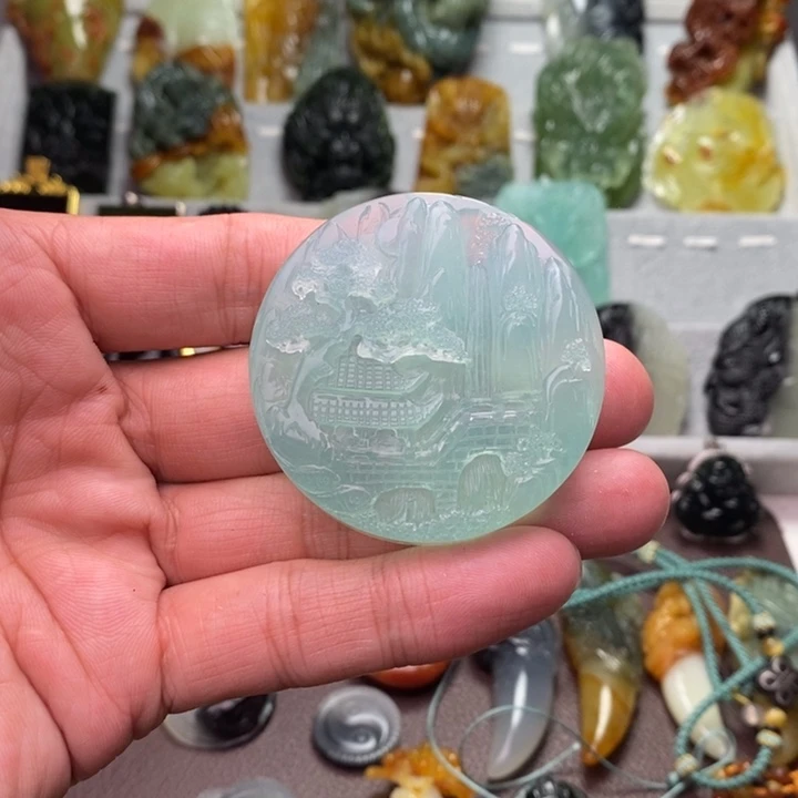 蛇纹石玉颈饰未镶嵌A****哥