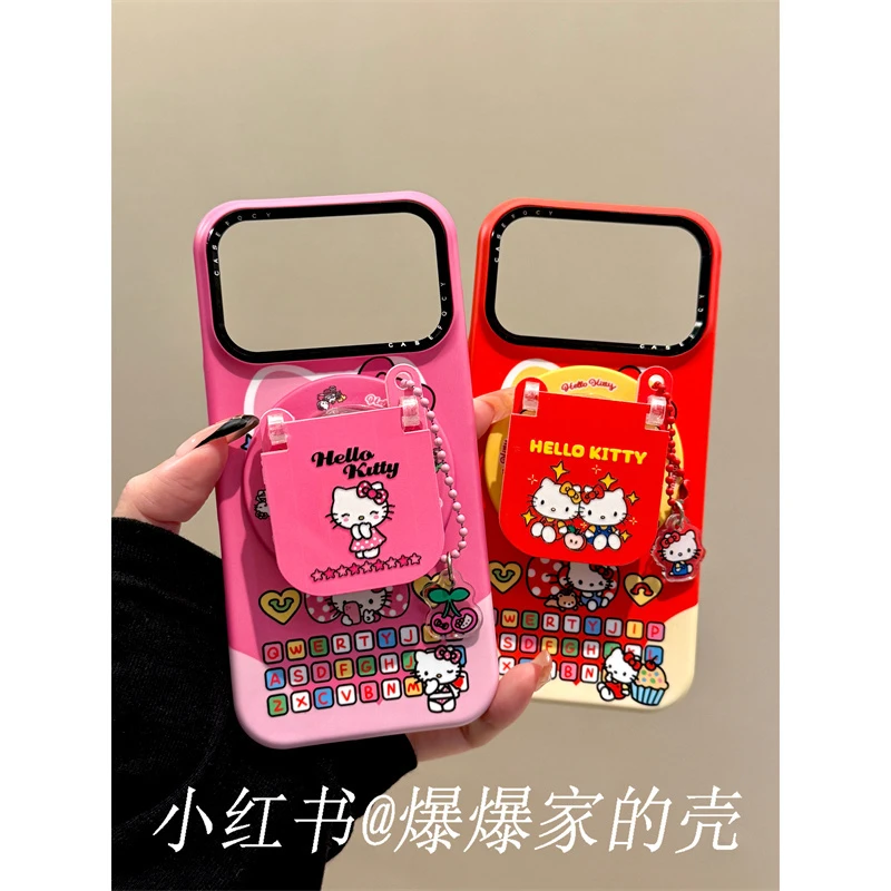 适用苹果iphone17promax可爱小灵通16pro磁吸15ins风支架14手机壳