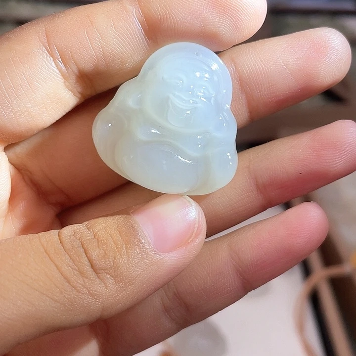 吊坠(不含链)未镶嵌和田玉约30白玉佛公（木林）