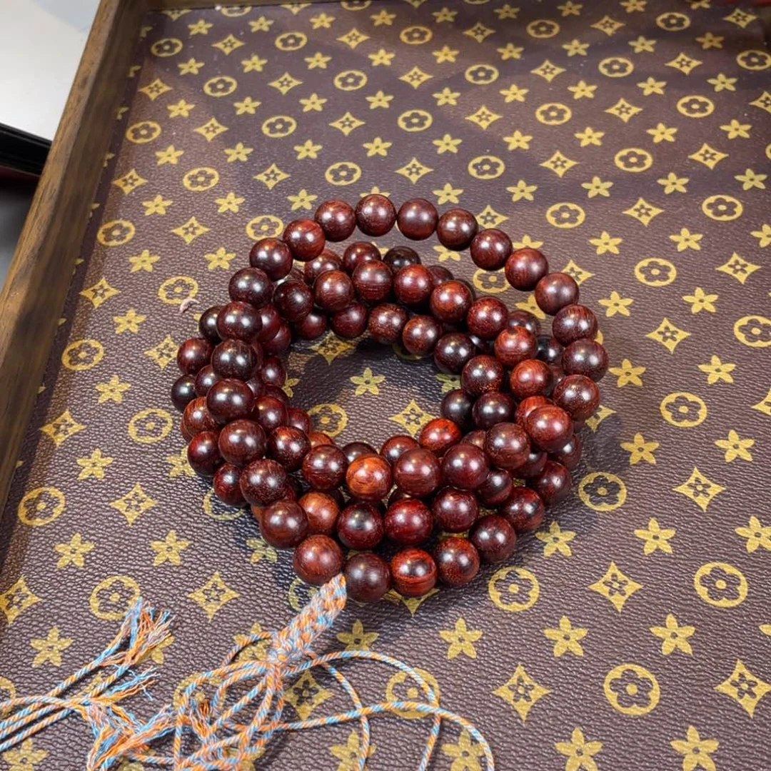 檀香紫檀（小叶紫檀）212号1.2的108颗泥料满星