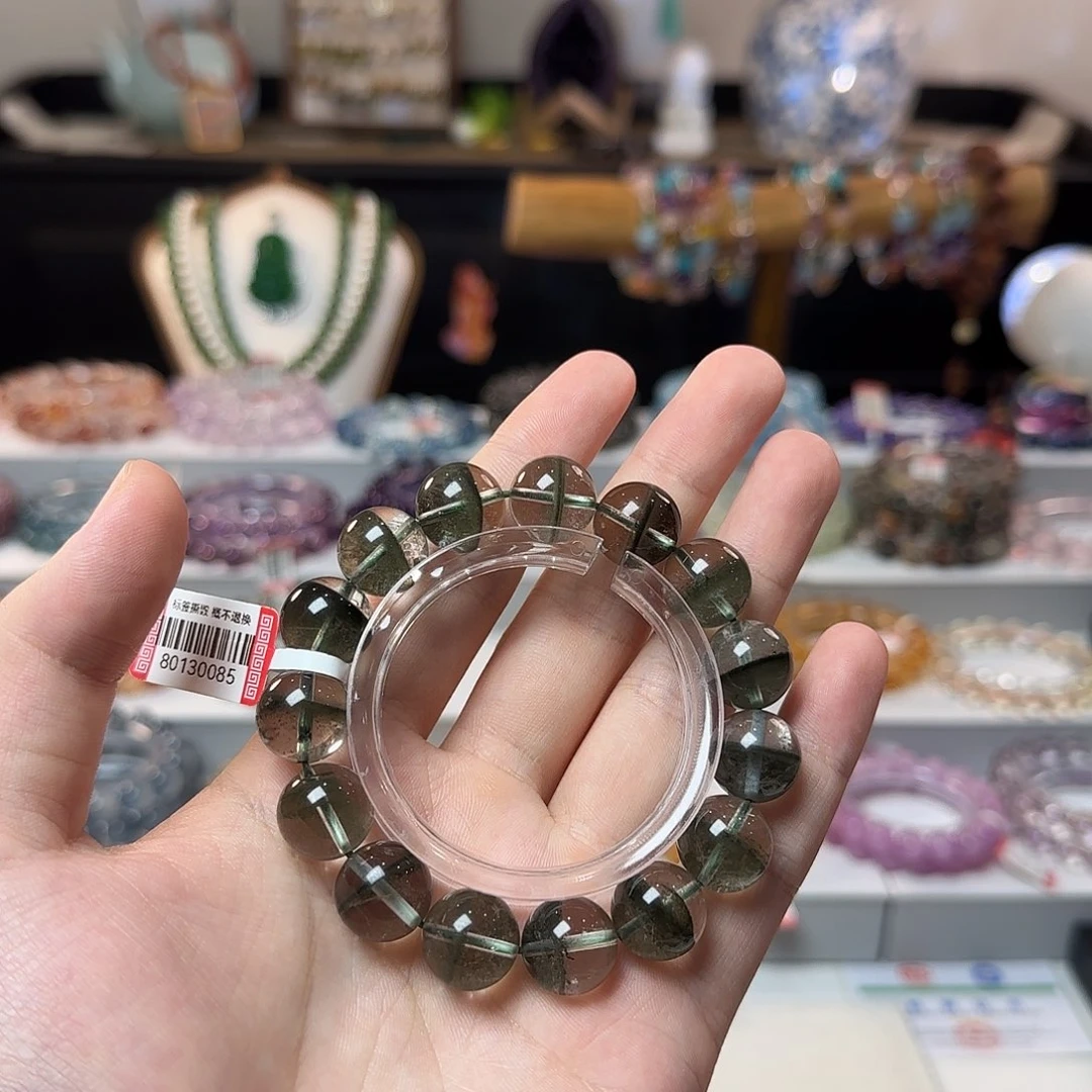 未镶嵌水晶手链绿幽灵聚宝盆卡14.5mm