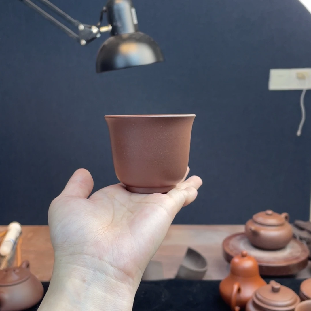 茶壶紫砂原矿主人杯紫泥100cc