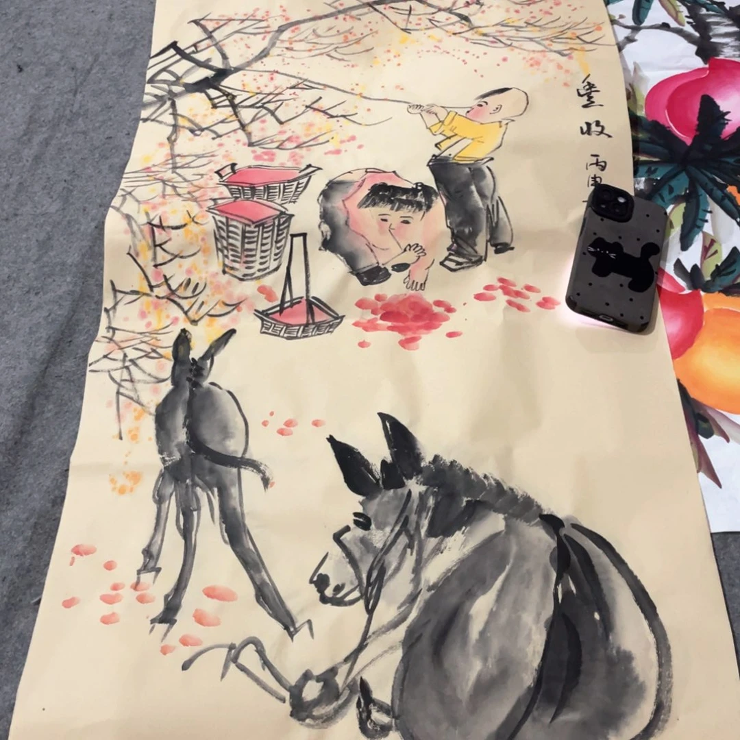 国画国画作品画心一张