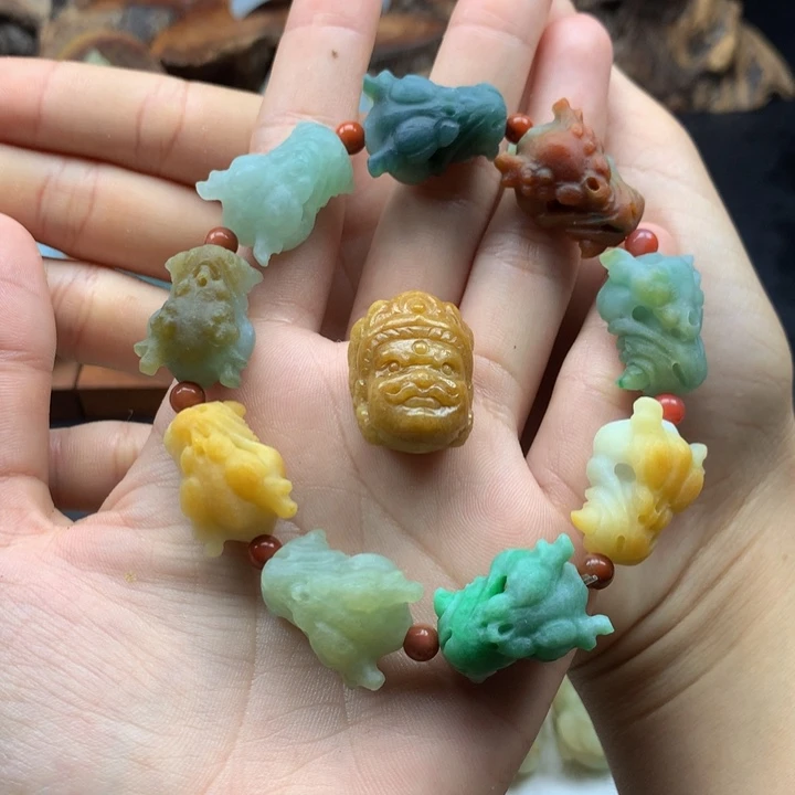 定制翡翠未镶嵌稻*人翡翠