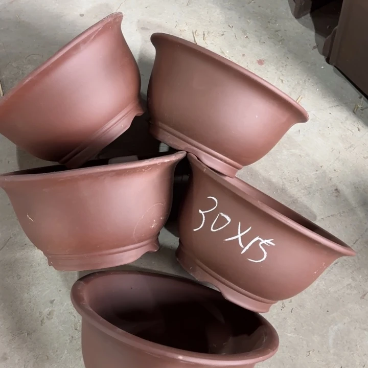 紫砂花盆100-5。    30-15