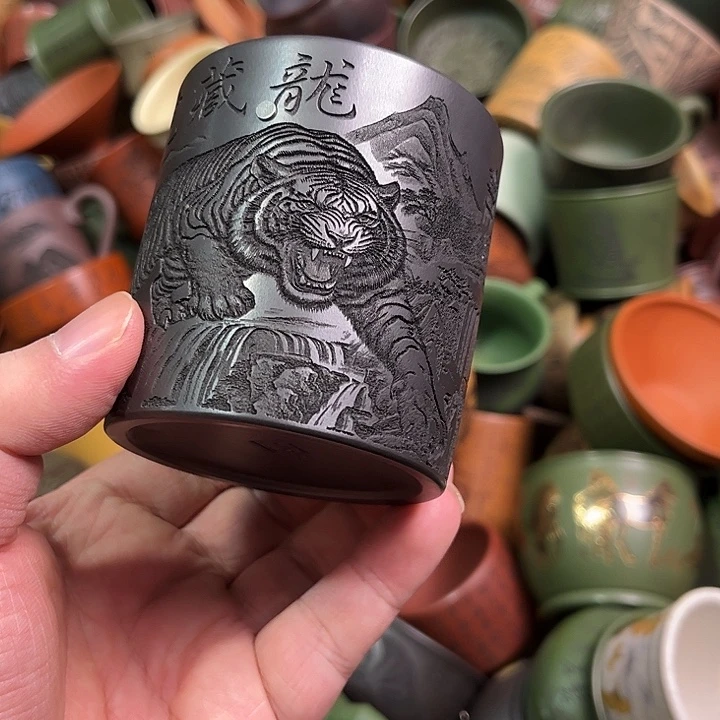 紫砂茶杯全手工紫砂主人杯