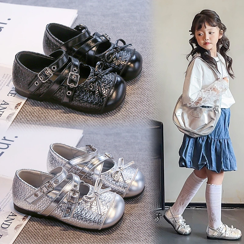 女童小皮鞋儿童百搭洋气公主鞋子2025春秋新款小女孩韩系软底单鞋
