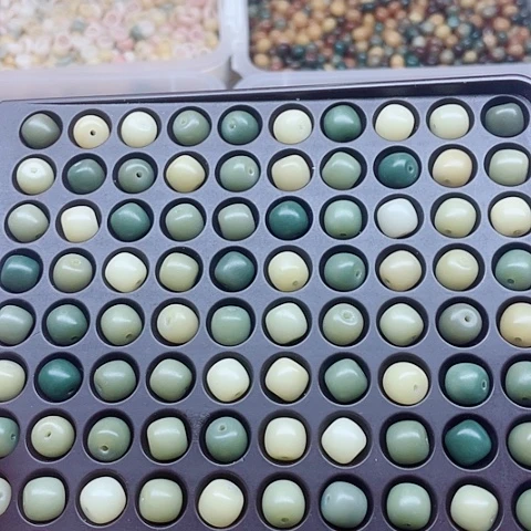 白玉菩提吊坠10、9青提桶130颗