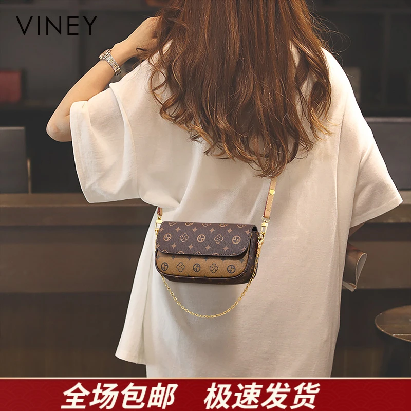 Viney包包女2025网红高级感轻奢链条斜挎包生日礼物送女友送老婆