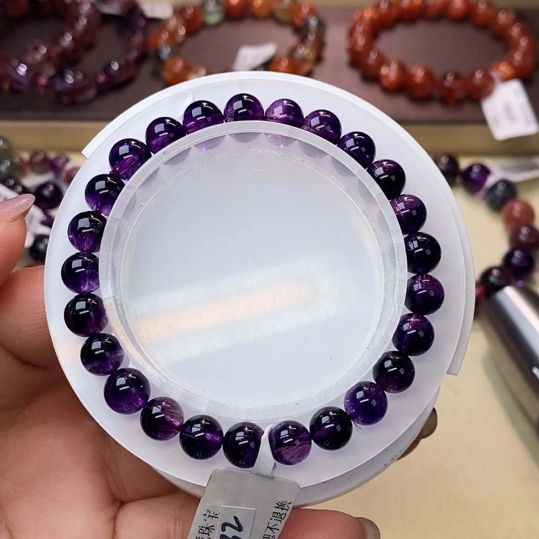 水晶手链未镶嵌紫超7+m