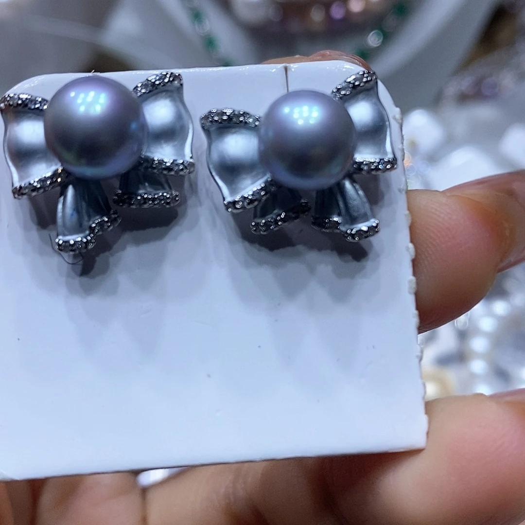 淡水珍珠吊坠银S925镶嵌