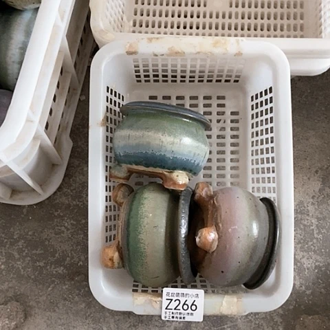 紫砂花盆266微瑕品口径7到8↔️