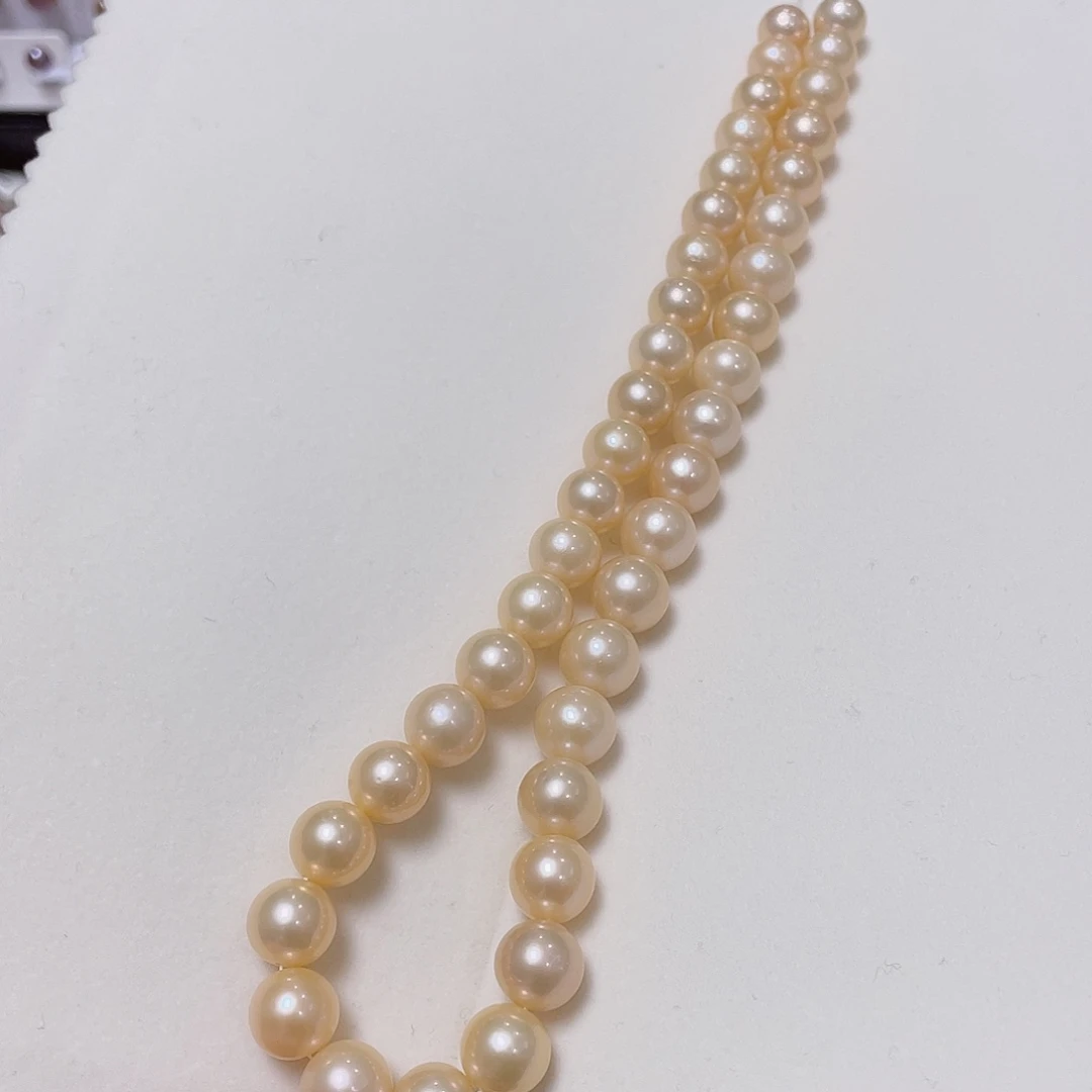 项链银S925镶嵌淡水珍珠