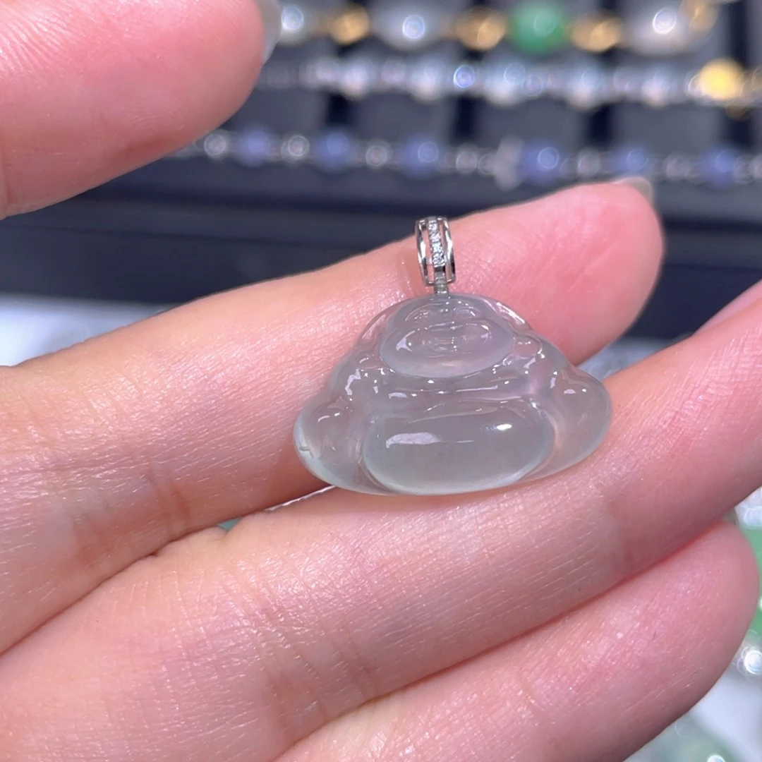 颈饰18K金镶嵌翡翠翡翠