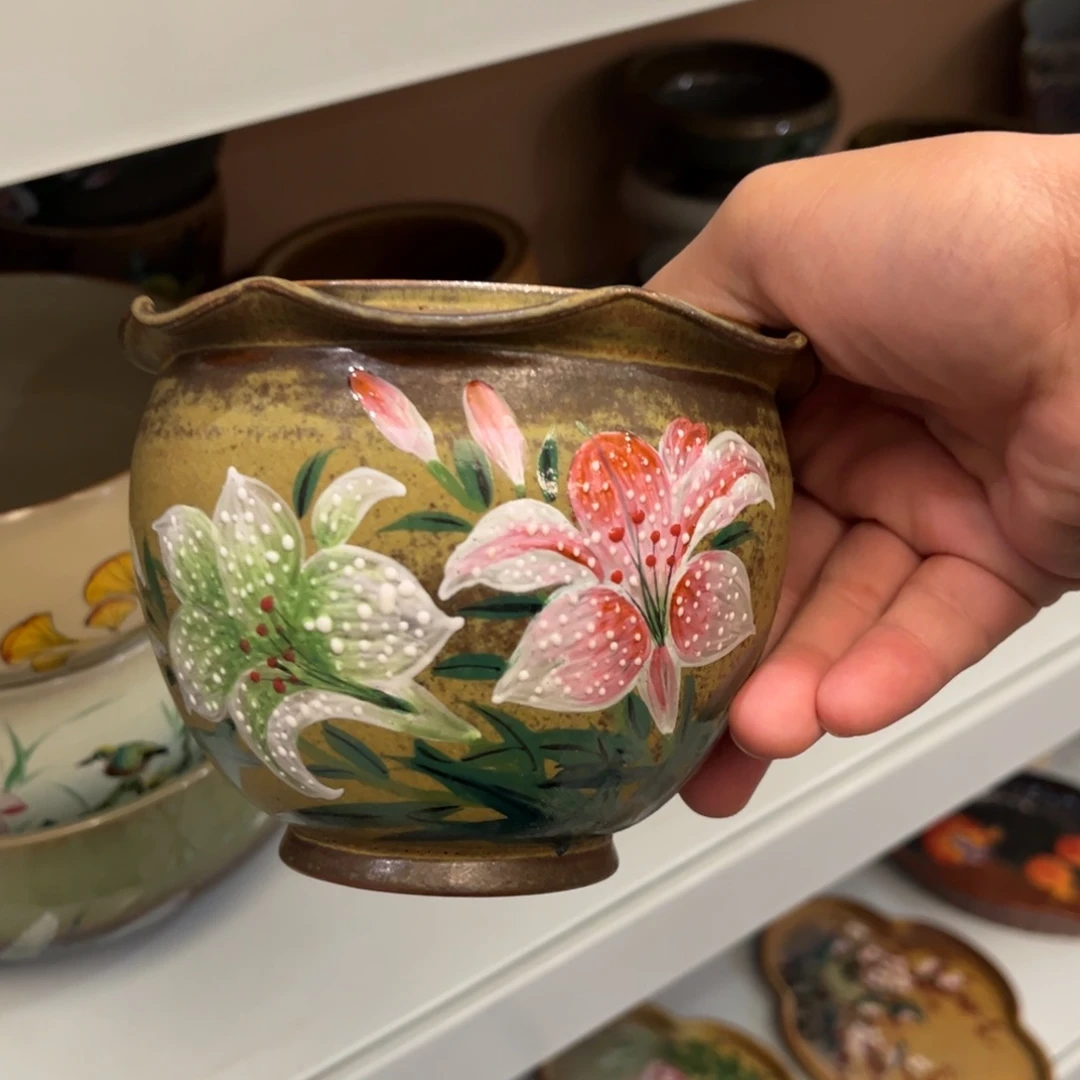 柴烧手工手绘陶瓷
