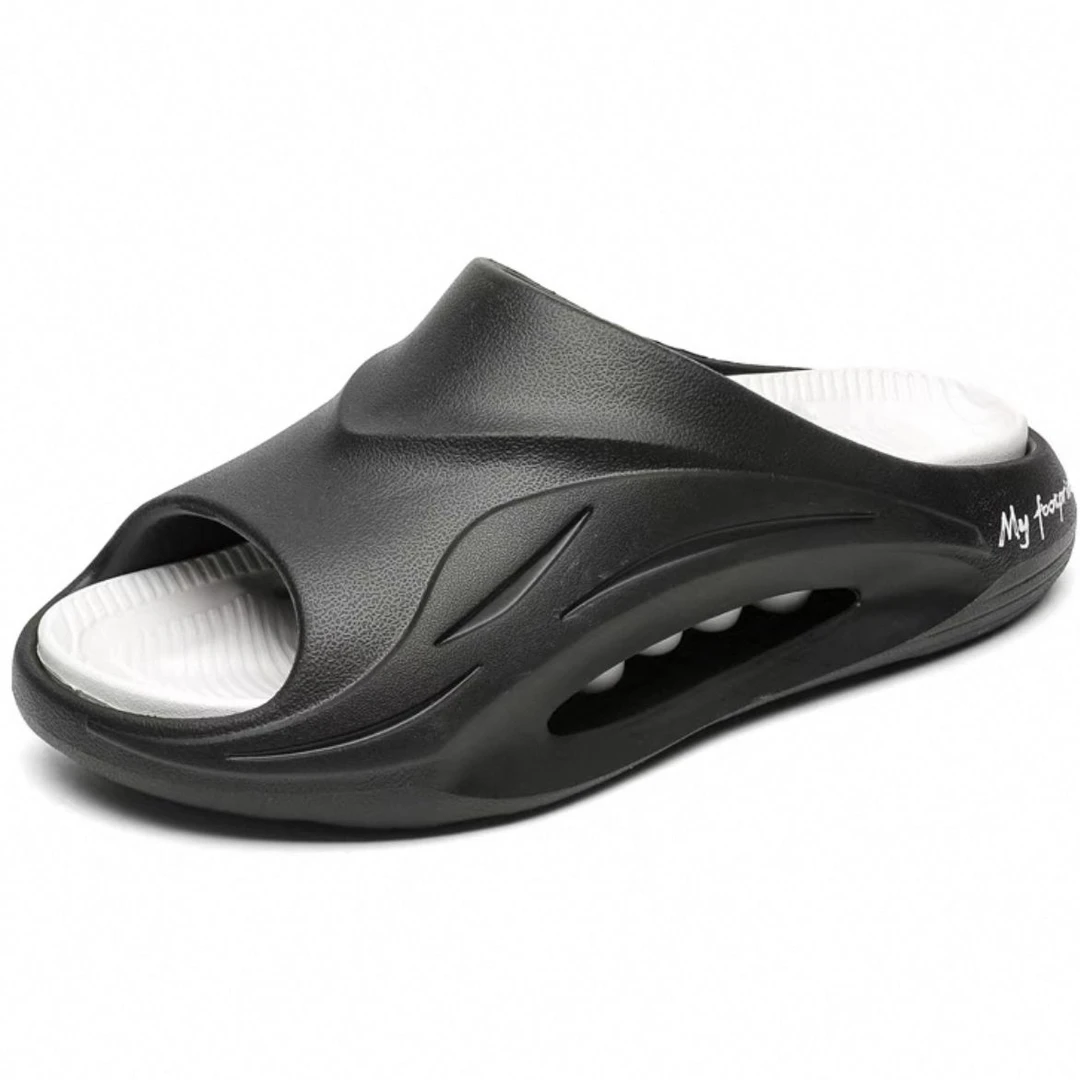 厚底运动拖鞋透气夏天室内户外家用双印5201时尚漏水凉拖鞋