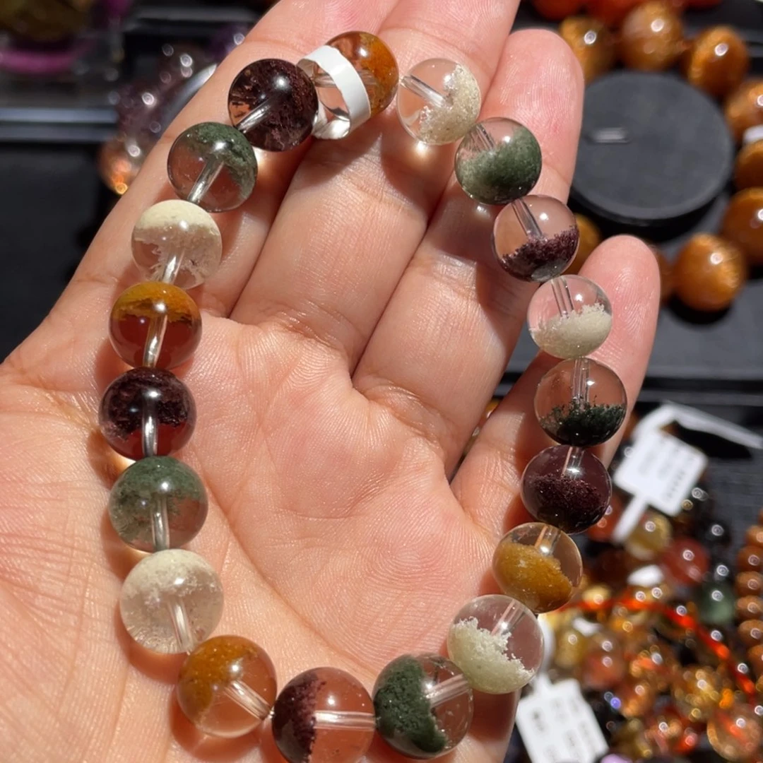 水晶手链未镶嵌四季幽灵聚宝盆手链10mm左右