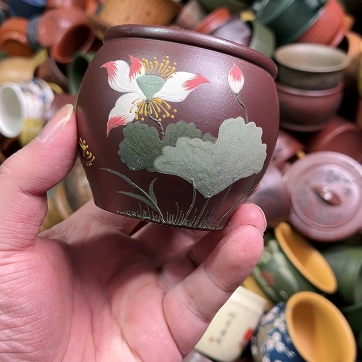 紫砂茶杯全手工紫砂主人杯