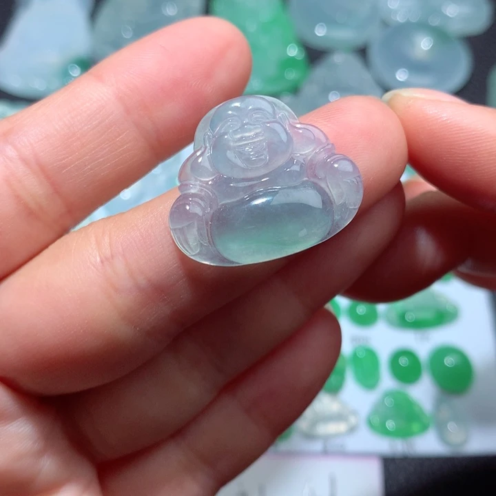 翡翠颈饰未镶嵌天然翡翠佛公