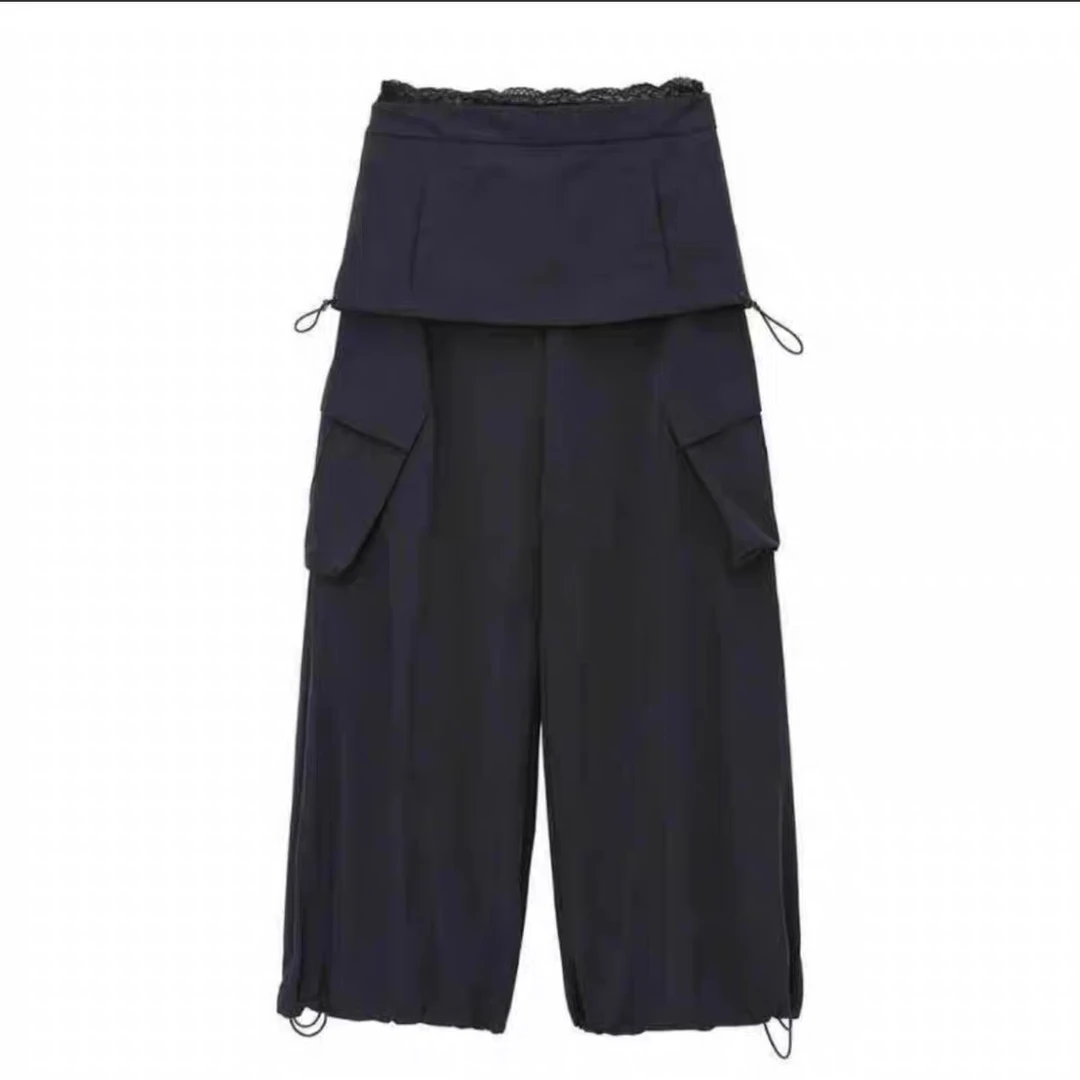 AVVENN 设计师品牌2025春新品 设计感工装口袋休闲长裤女时尚女士