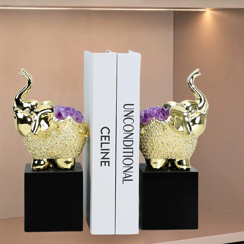 酒柜摆设吸水招财大象摆件轻奢高级客厅玄关电视柜装饰品乔迁送礼