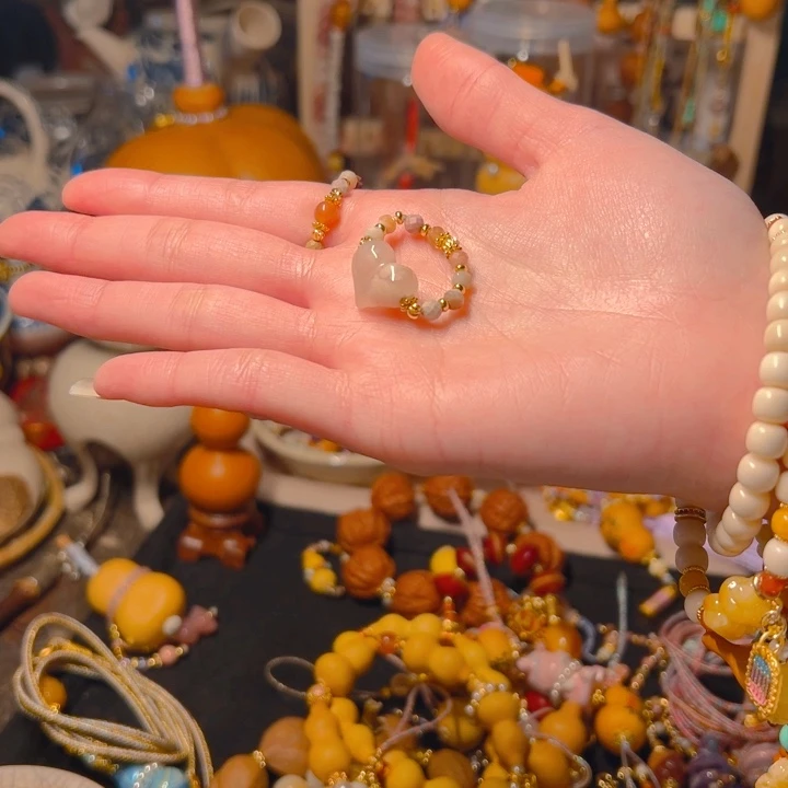 噗*哈小葫芦小戒指小爱心真好看