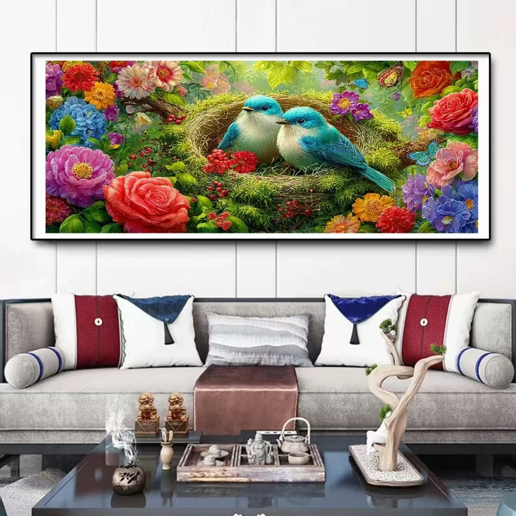 定制十字绣原创版权幸福梦之巢大格123*68没绣的f2414