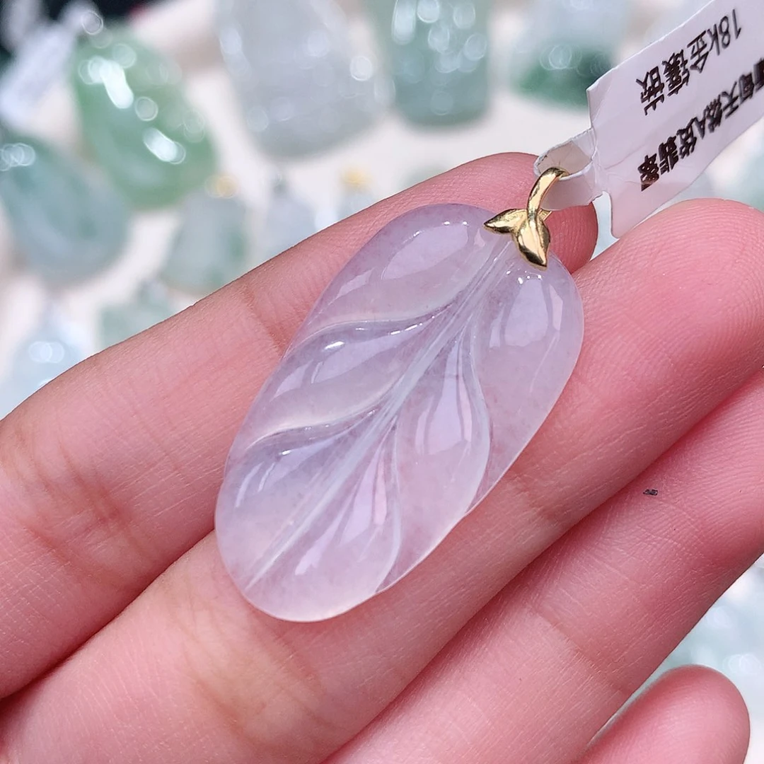 颈饰18K金镶嵌翡翠31-17.6-3.4