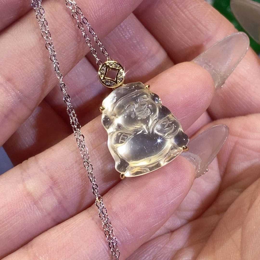 石英质玉颈饰银S925镶嵌