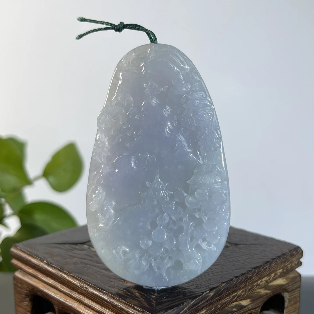 JTA23-95 天然缅甸A货翡翠 山水牌