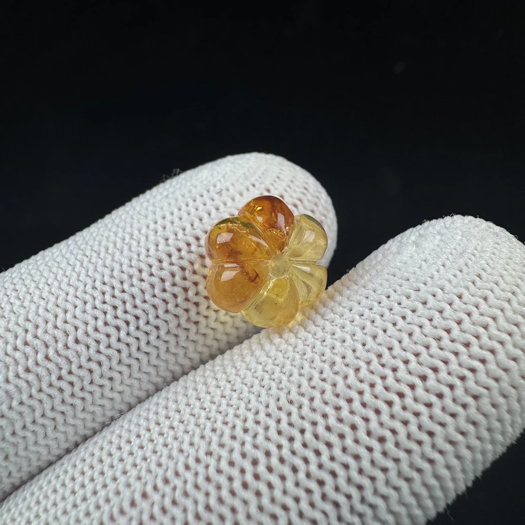 M5214天然原矿蜜蜡南瓜珠11.7*6.9mm支持复检