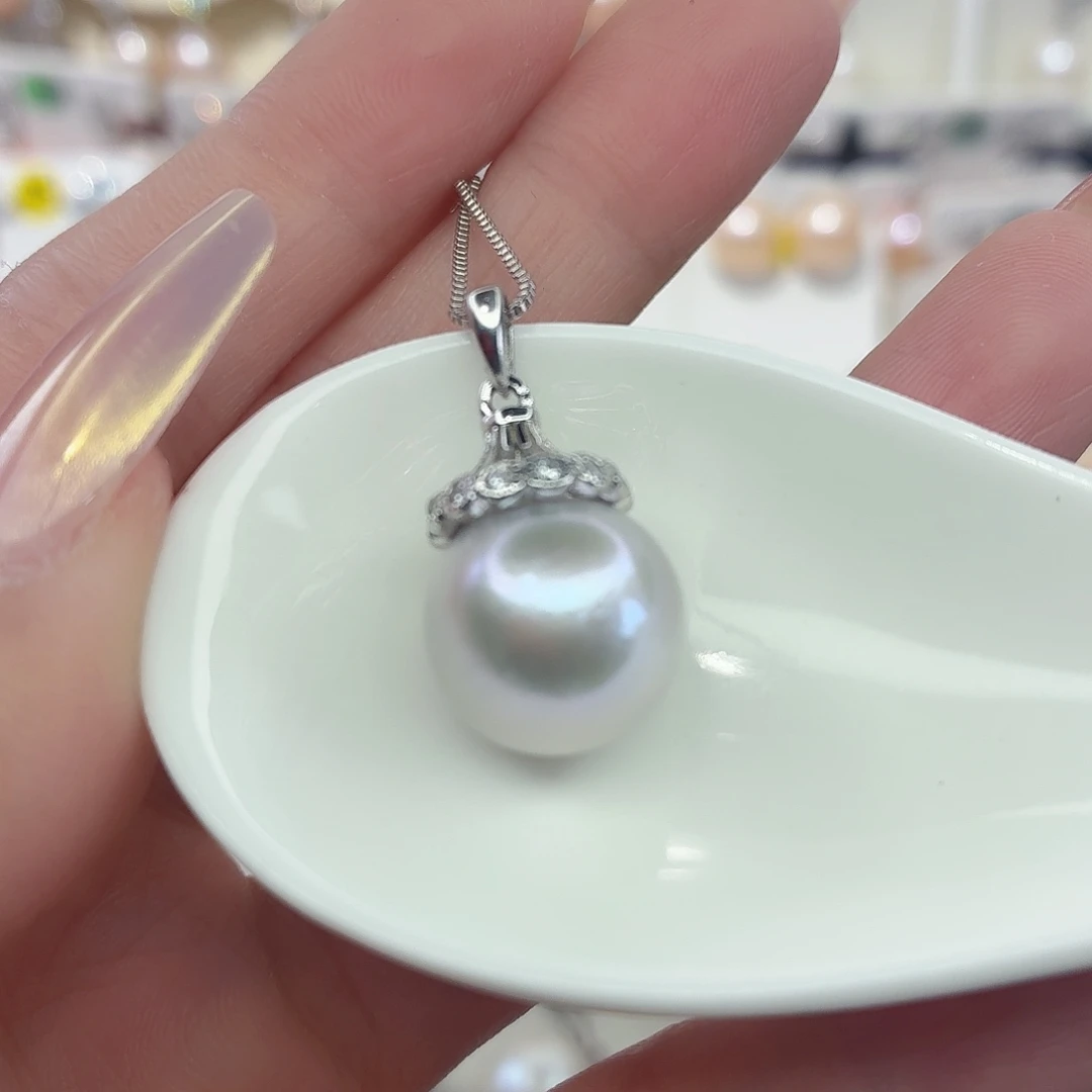 颈饰淡水珍珠银S925镶嵌