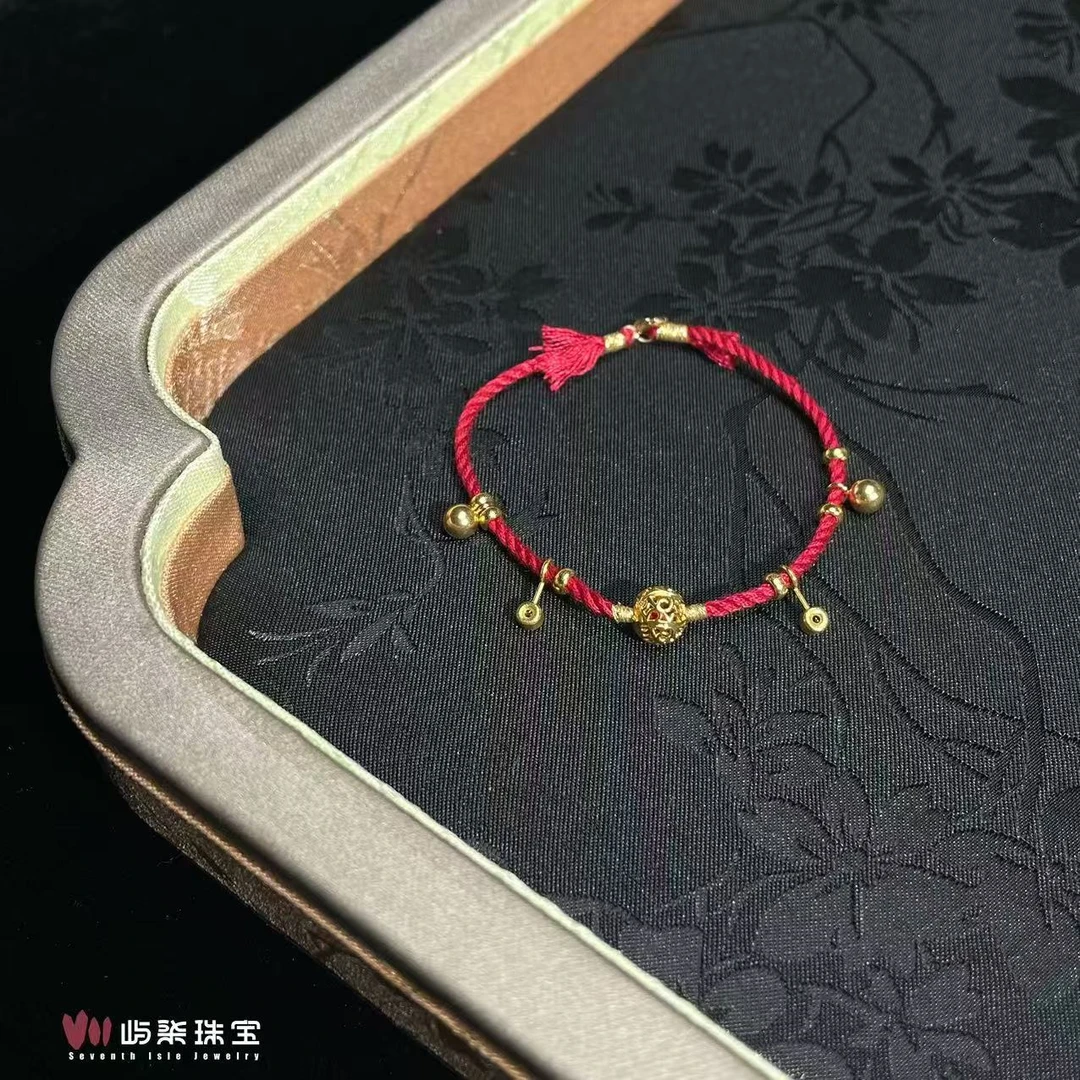 【要努力】B1022 18k红绳饰品