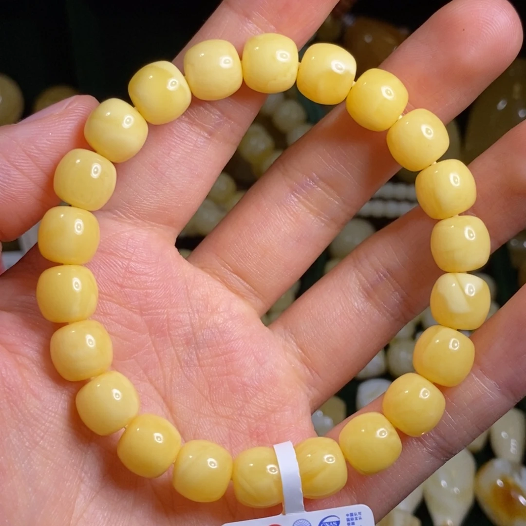 蜜蜡未镶嵌裸石9.5手串