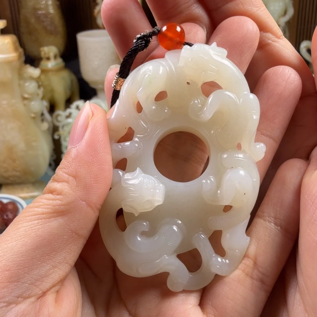 古瓷古玉驯鸟人宝*