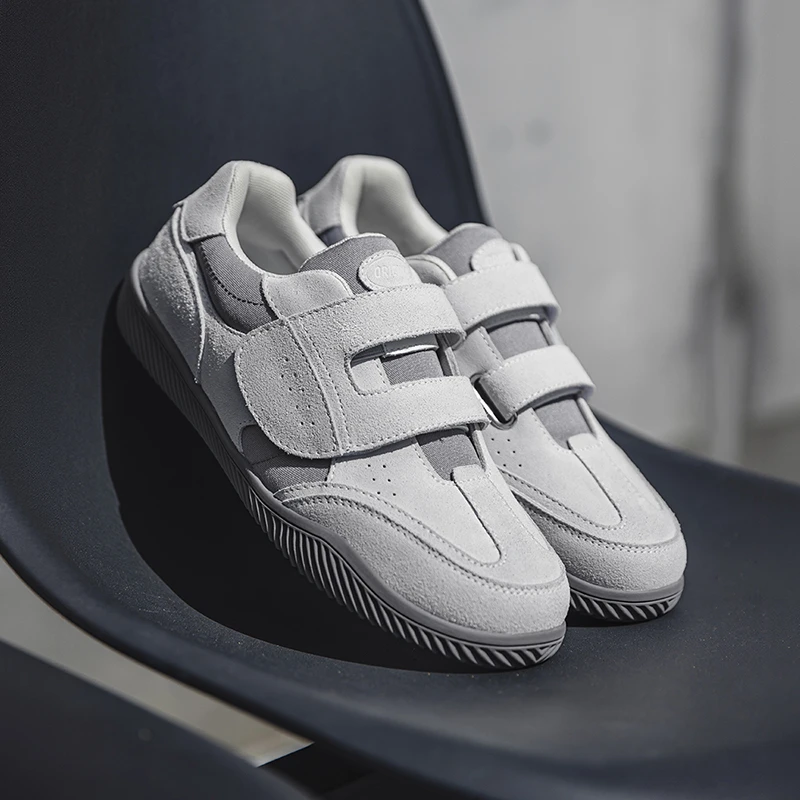 MRA改良德训鞋男鞋2025新款魔术贴小白鞋一脚蹬薄底运动休闲板鞋