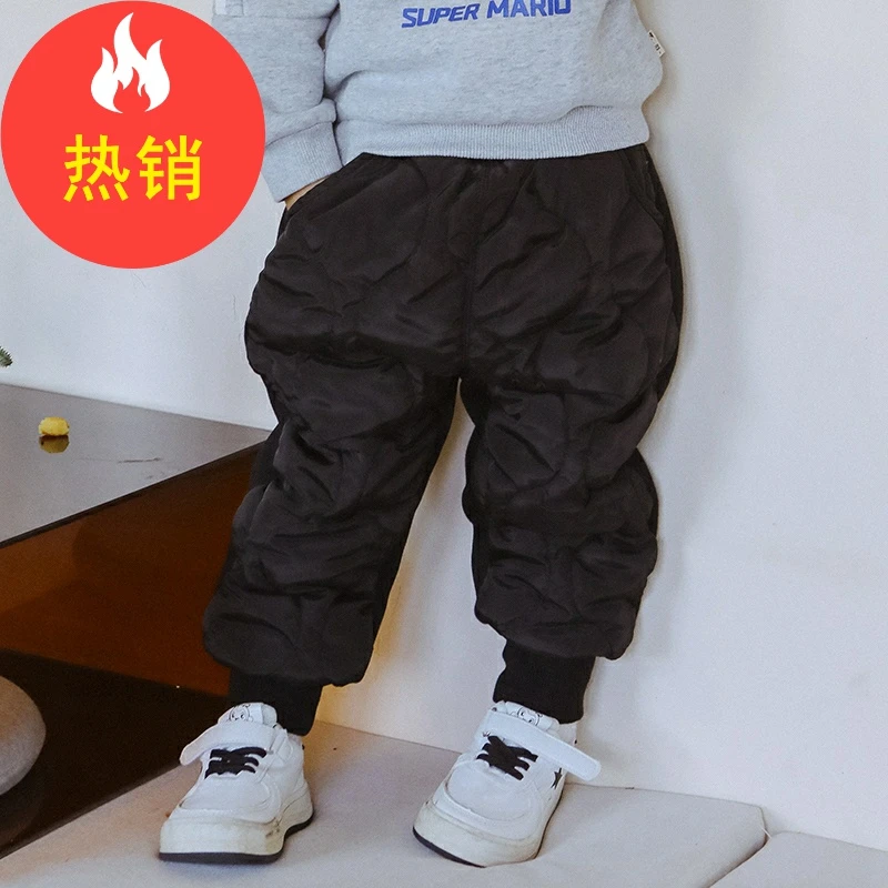 品牌男童卫裤冬季新款运动裤儿童加绒裤子休闲裤冬XBK37907