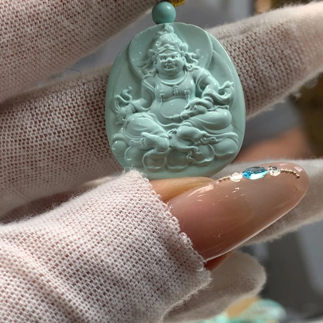 绿松石未镶嵌挂件