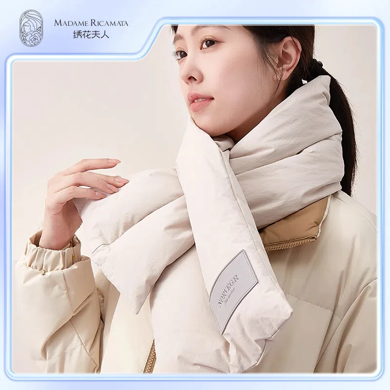 杨岚推荐/围脖/极简轻奢设计/锁温保暖/填充鹅绒围脖