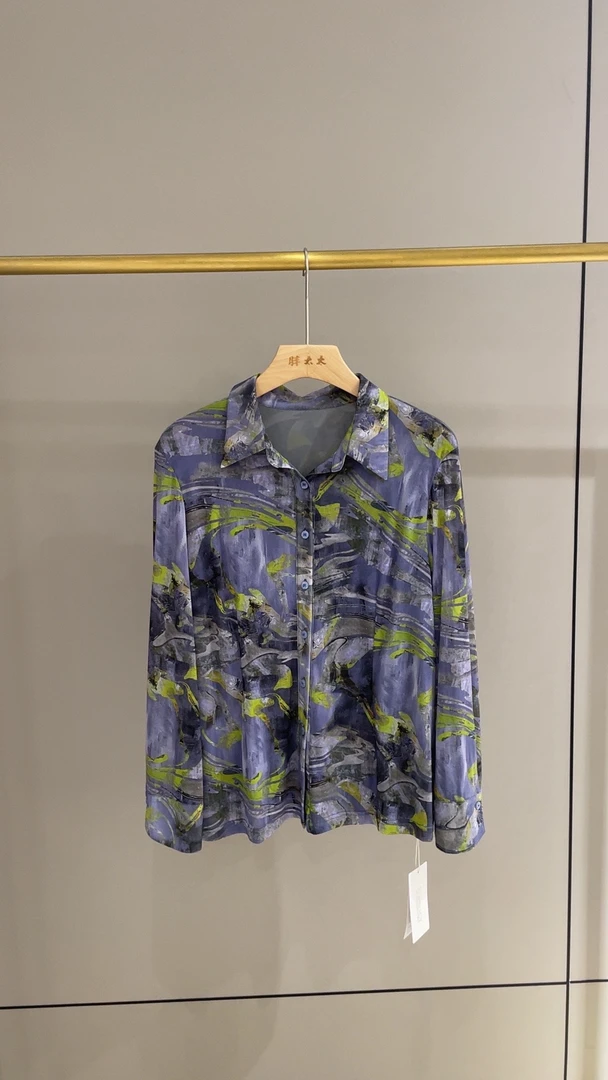 胖太太春季新款衬衫2113衣长65