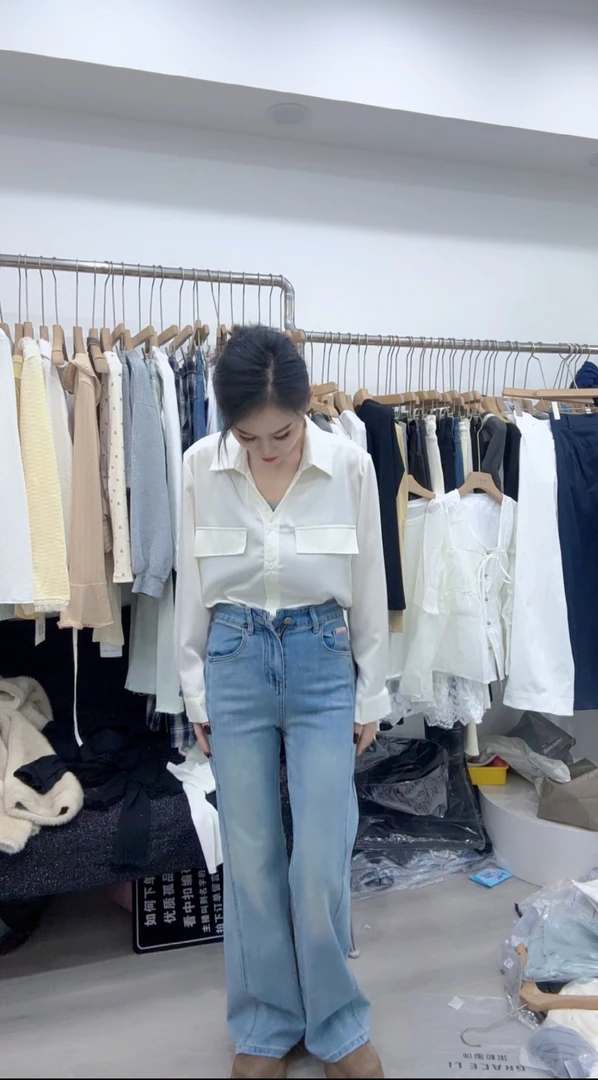 [鑫老大]牛仔喇叭裤